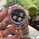 Perfect Replica Rolex Daytona Rainbow Diamond Bezel Rose Gold Band 43mm Watch (9)_th.jpg